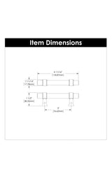 Cabinet Door Handle 3 Inch Center to Center in Polished Nickel - Hickory Hardware