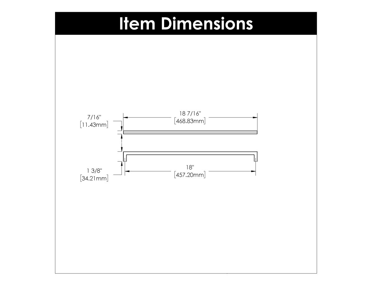 cabinet door handles 18 Inch Center to Center - Hickory Hardware