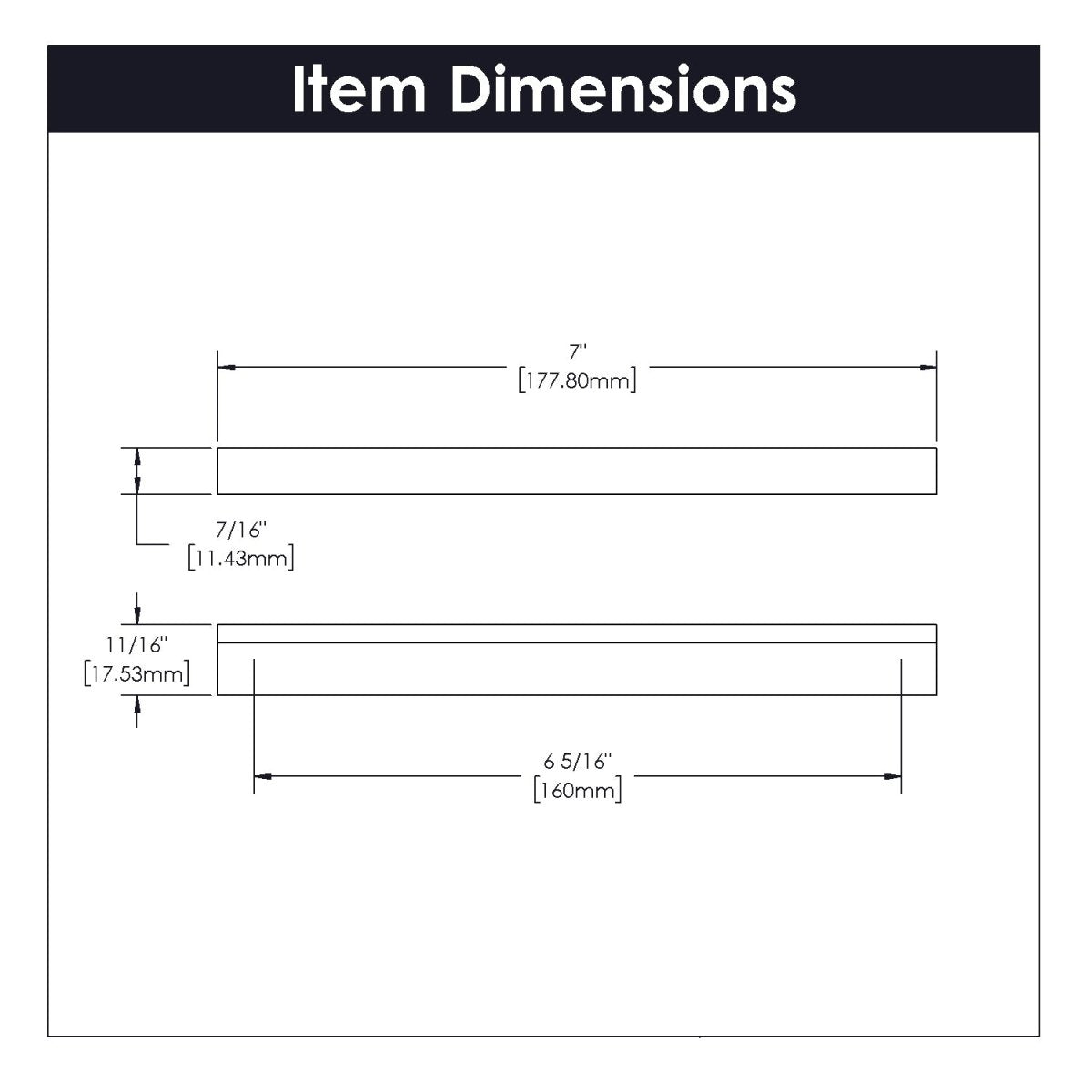 Cabinet Door Handles 6-5/16 Inch (160mm) Center to Center - Hickory Hardware