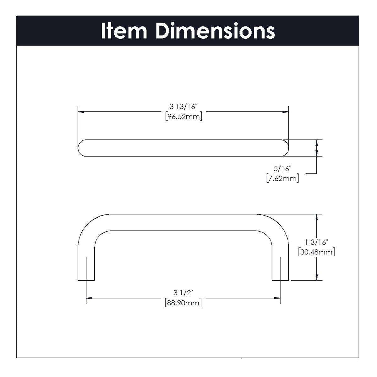 cabinet handles 3-1/2 Inch Center to Center - Wire Pulls Collection