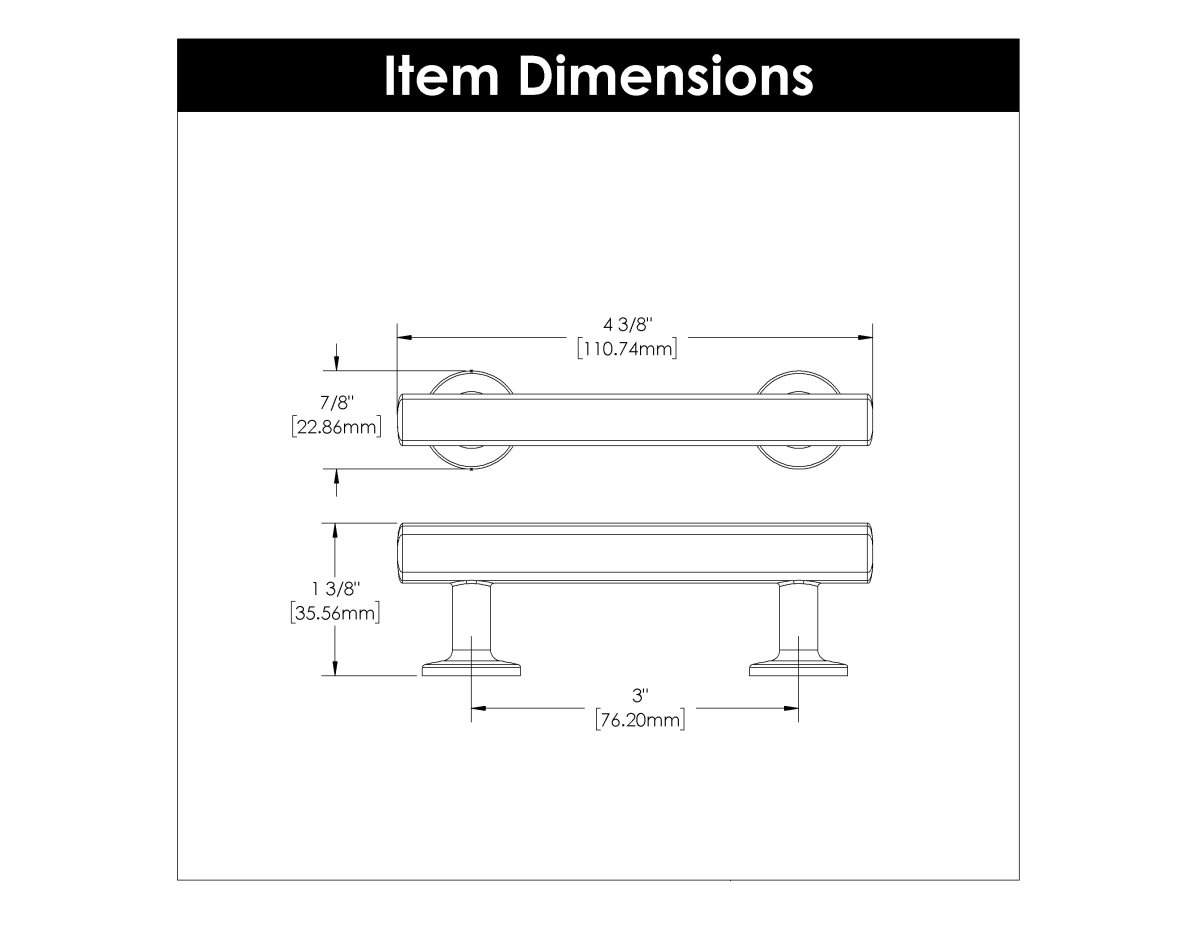 Cabinet Handles 3 Inch Center to Center Hickory Hardware