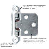 Cabinet Hinge Flush Surface Face Frame Self-Close (2 Hinges/Per Pack) - Hickory Hardware