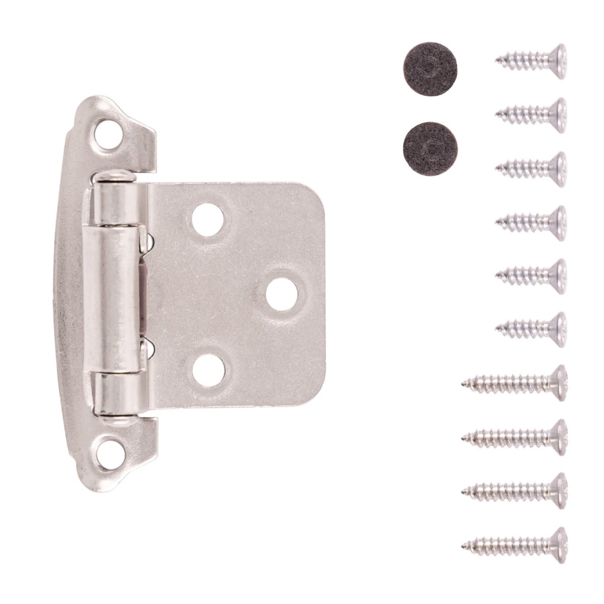Cabinet Hinge Flush Surface Face Frame Self-Close (2 Hinges/Per Pack) - Hickory Hardware