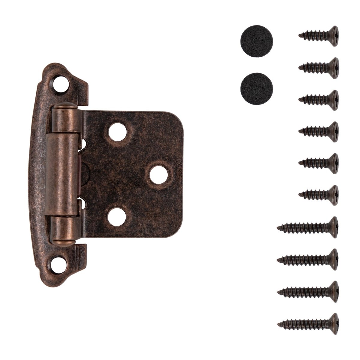 Cabinet Hinge Flush Surface Face Frame Self-Close (2 Hinges/Per Pack) - Hickory Hardware