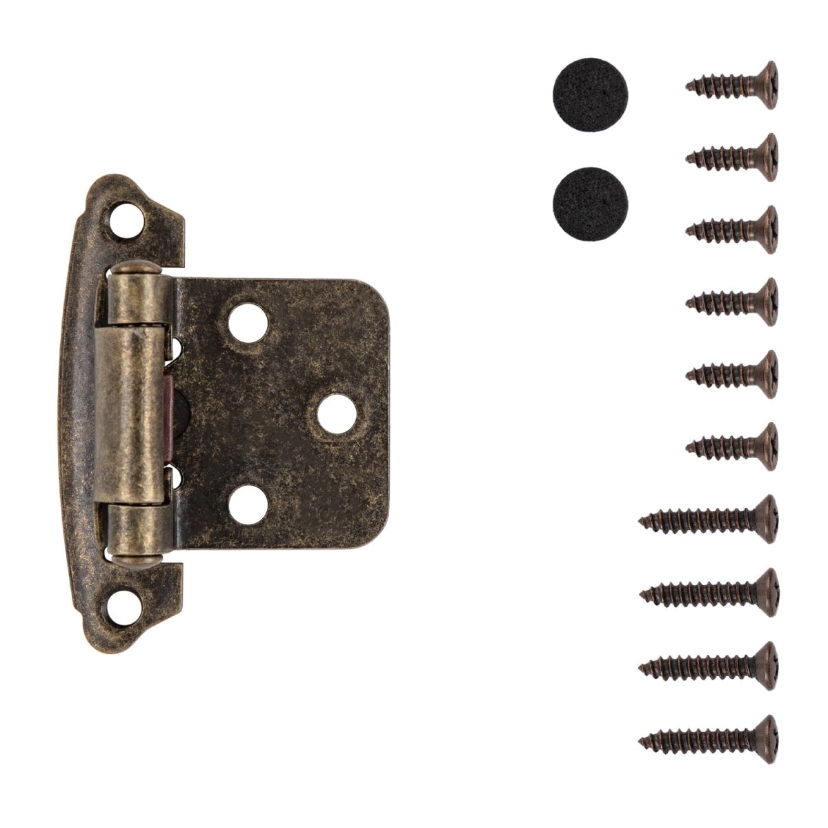 Cabinet Hinge Flush Surface Face Frame Self-Close (2 Hinges/Per Pack) - Hickory Hardware