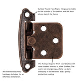 Cabinet Hinge Flush Surface Face Frame Self-Close (2 Hinges/Per Pack) - Hickory Hardware