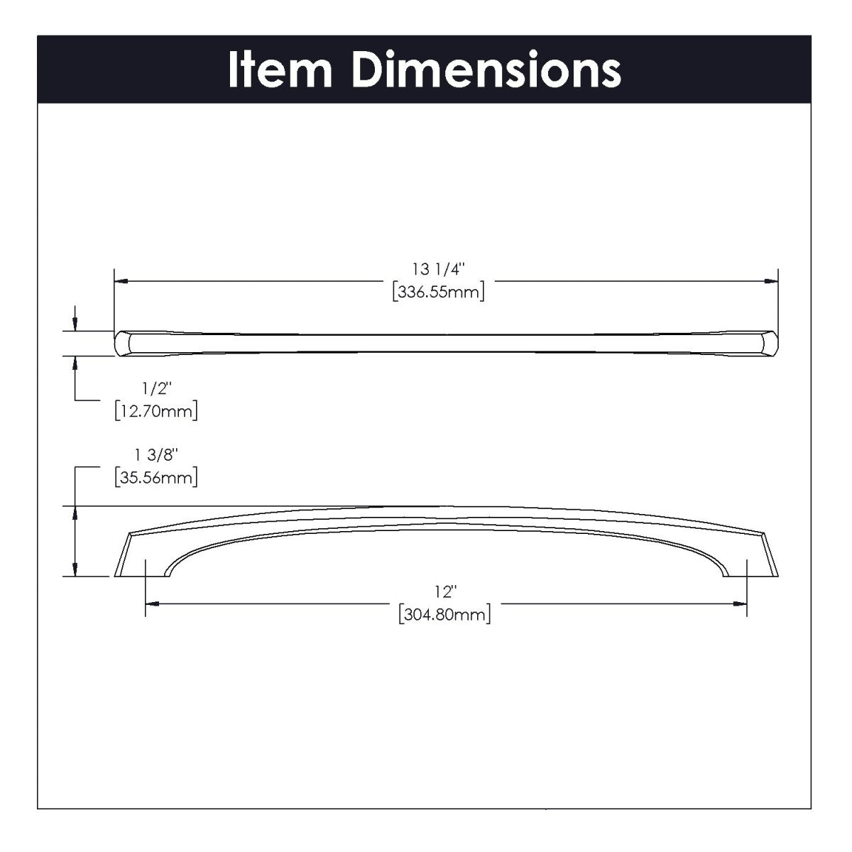 Cabinet Pull 12 Inch Center to Center - Greenwich Collection