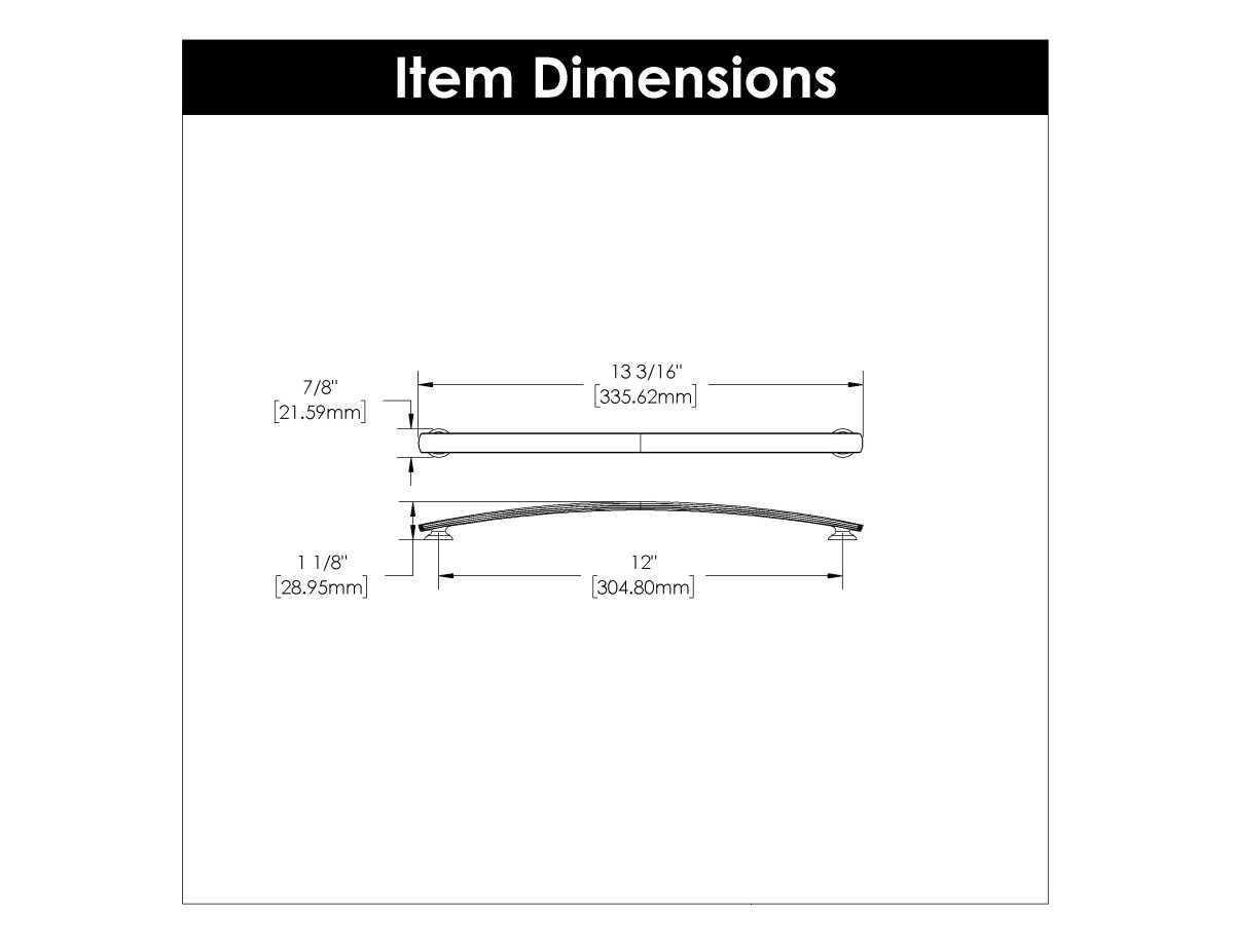 Cabinet Pull - 12 Inch Center to Center - Hickory Hardware