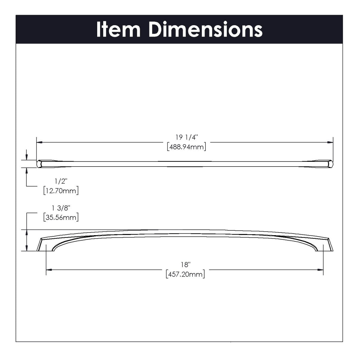 Cabinet Pull 18 Inch Center to Center - Greenwich Collection