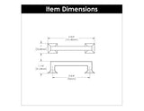 Cabinet Pull 3-3/4 Inch (96mm) Center to Center - Studio Collection