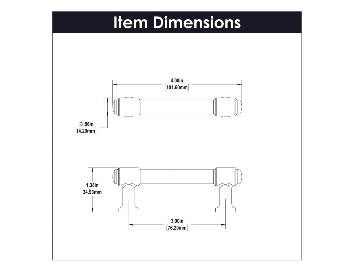 Cabinet Pull 3 Inch Center to Center - Hickory Hardware - Piper Collection