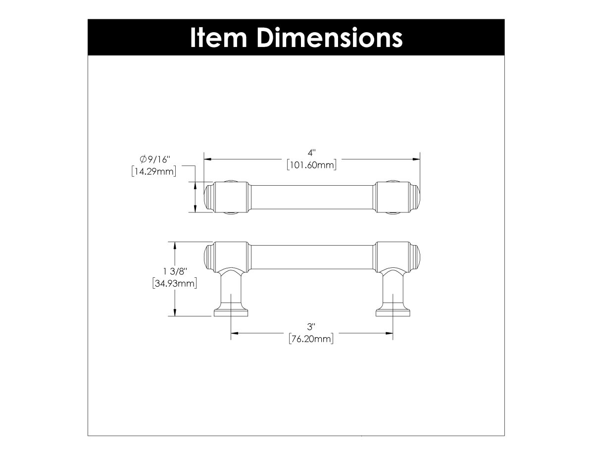 Cabinet Pull 3 Inch Center to Center - Hickory Hardware - Piper Collection