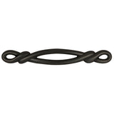 Cabinet Pull 3 Inch Center to Center in Black Iron - French Twist Collection