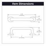 Cabinet Pull 4 Inch Center to Center in Black Iron - Carbonite Collection
