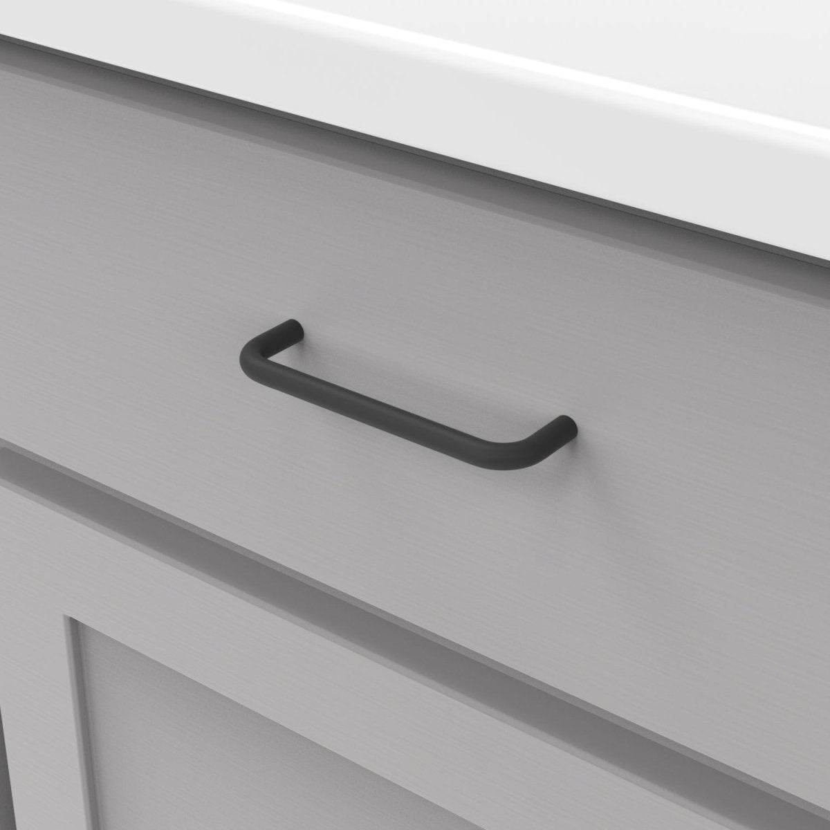 Cabinet Pull 4 Inch Center to Center in Matte Black- Wire Pulls Collection