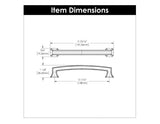 Cabinet Pull 5-1/16 Inch (128mm) Center to Center - Bridges Collection