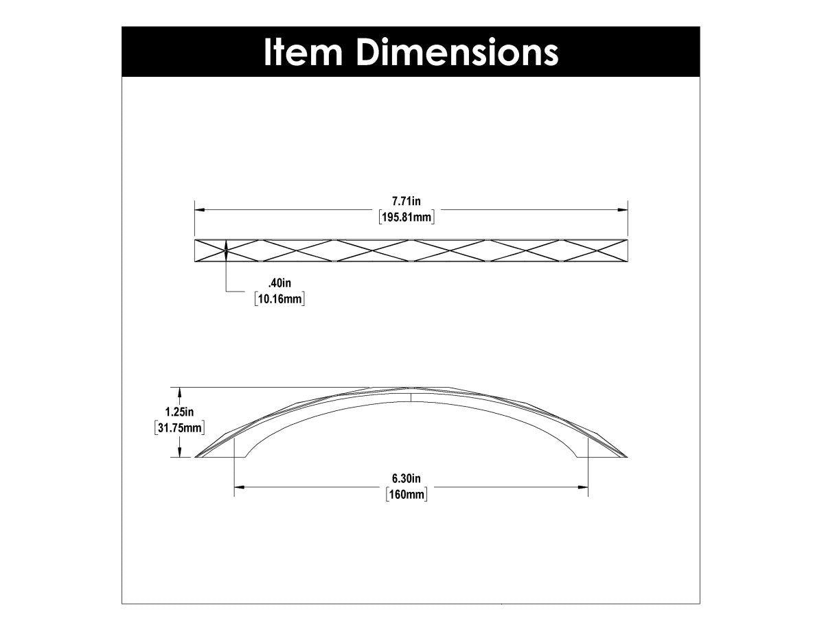 Cabinet Pull 6-5/16 Inch (160mm) Center to Center - Hickory Hardware