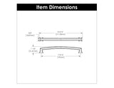 Cabinet Pull 7-9/16 Inch (192mm) Center to Center - Bridges Collection