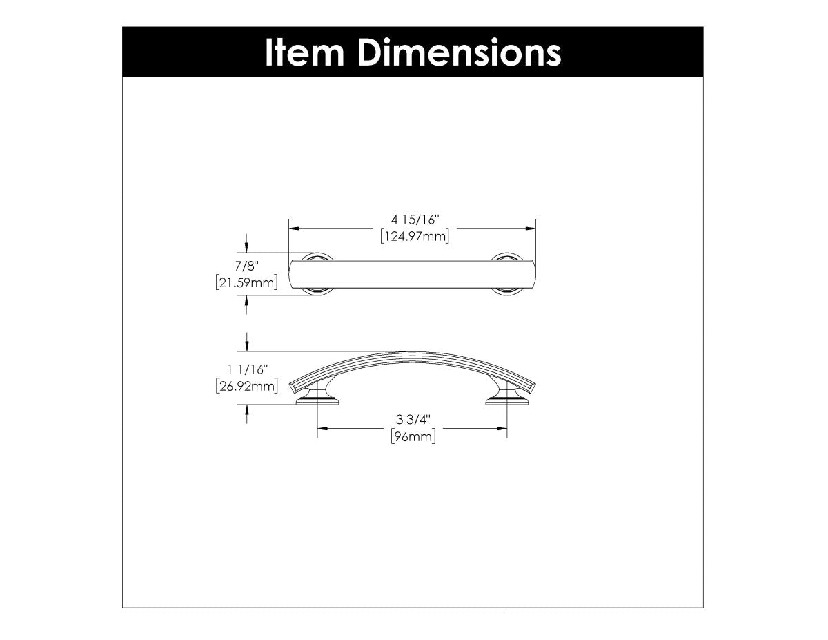 Cabinet Pulls 3-3/4 Inch (96mm) Center to Center - Hickory Hardware