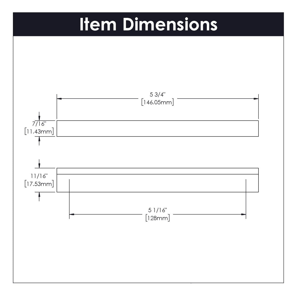 Cabinet Pulls 5-1/16 Inch (128mm) Center to Center - Hickory Hardware