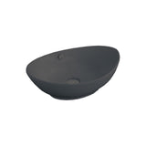 Canoe - 23 1/4" x 15" x 7 1/2"  White  Porcelain Oval Shaped Vessel Sink