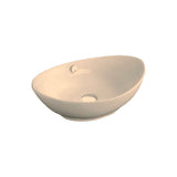 Canoe - 23 1/4" x 15" x 7 1/2"  White  Porcelain Oval Shaped Vessel Sink