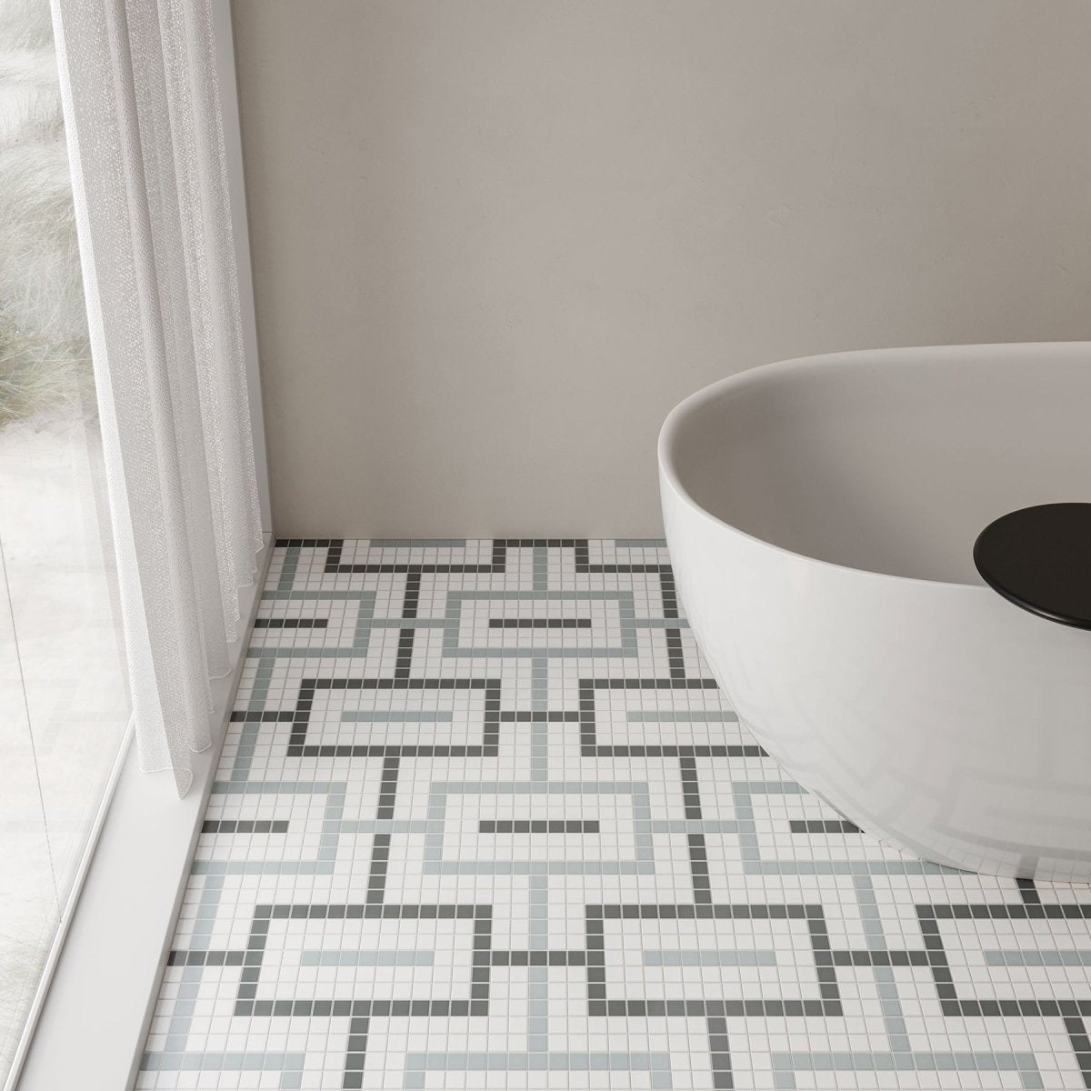 Chain Soho Dawn Blend Matte Glazed Porcelain Mosaic