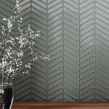 Chevron Element Shadow Dark Colors Glass Mosaic