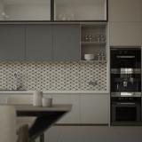 Clipped Diamond Impero Reale Honed Marble Mosaic