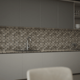 Clipped Diamond Phantasie Gray Polished Marble Mosaic