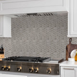 Clipped Diamond Phantasie Gray Polished Marble Mosaic