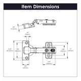 Concealed Hinge Full Overlay Frameless Self-Close in Polished Nickel - Hickory Hardware