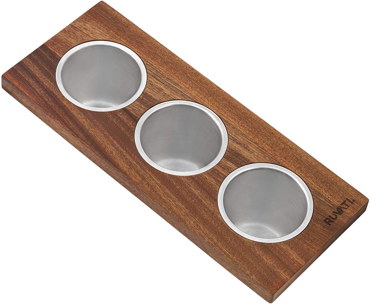 Condiment Tray 3 Bowl Serving Board for Workstation Sinks (complete set)