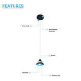 Cone Pendant Lighting, 5W, 3000K (Warm White), Dimmable, Hanging Lights,