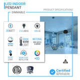 Cone Pendant Lighting, 5W, 3000K (Warm White), Dimmable, Hanging Lights,