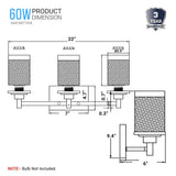 Cylinder Shape Bathroom Light Fixtures with Frosted Glass Shades, 2-Light/3-Light/4-Light, Wall Mount, Vanity Lighting