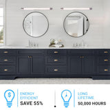 Cylinder Shape Integrated LED Bath Bar Light, 18.5 Inch/27.5 Inch, 4000K (Cool White), Dimmable, ETL Listed, Bathroom Vanity Lighting