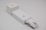 Decorative Track Lighting Accessories - 8-Inch Linear 3 Wire Live End Power Feed Connector in White and Black Finish