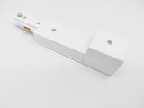 Decorative Track Lighting Accessories - 8-Inch Linear 3 Wire Live End Power Feed Connector in White and Black Finish