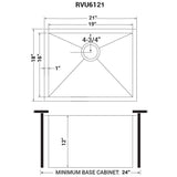 Deep Laundry Utility Sink Undermount 16 Gauge Stainless Steel