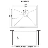 Deep Laundry Utility Sink Undermount 16 Gauge Stainless Steel