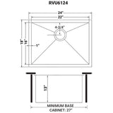 Deep Laundry Utility Sink Undermount 16 Gauge Stainless Steel