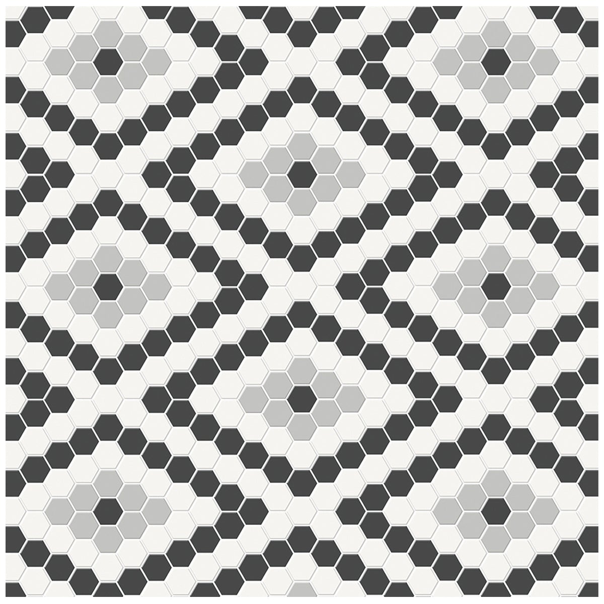 Diamond Soho Midnight Blend Matte Glazed Porcelain Mosaic
