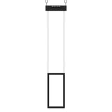 Dimmable LED Rectangle Pendant Chandelier Ceiling Light Fixture, 18W, 3000K, 900LM, For Living Room Dining Room Office Room