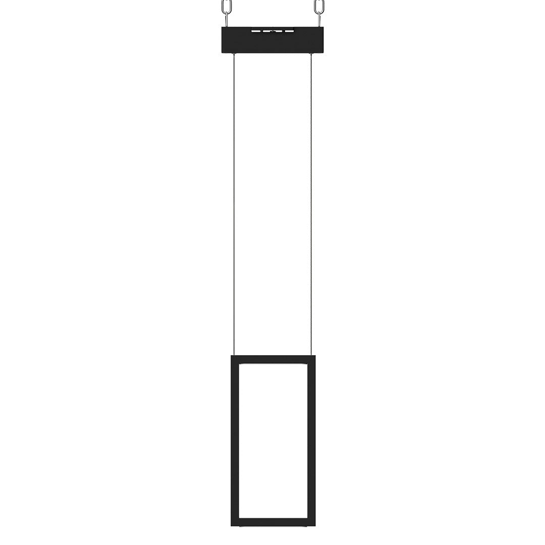 Dimmable LED Rectangle Pendant Chandelier Ceiling Light Fixture, 18W, 3000K, 900LM, For Living Room Dining Room Office Room