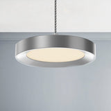 Disk Architectural, LED 5.5 Inch Round Pendant Mount Direct Down Light Fixture, 12W, 3000K, Dimmable