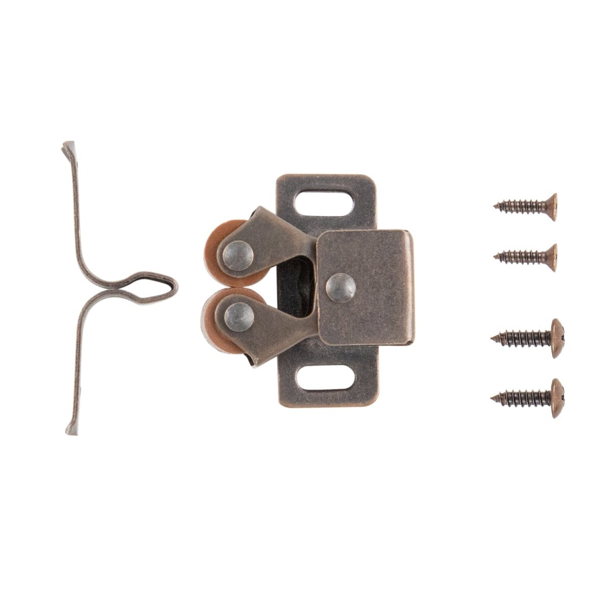 Door Catch 15/16 Inch Center to Center in Statuary Bronze - Hickory Hardware