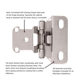 Door Hinge Semi-Concealed 1/2 Inch Overlay Face Frame Part Wrap Self-Close (2 Hinges/Per Pack) - Hickory Hardware