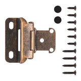 Door Hinge Semi-Concealed 1/2 Inch Overlay Face Frame Part Wrap Self-Close (2 Hinges/Per Pack) - Hickory Hardware