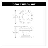 Door Knob 1-1/4 Inch Diameter - Williamsburg Collection